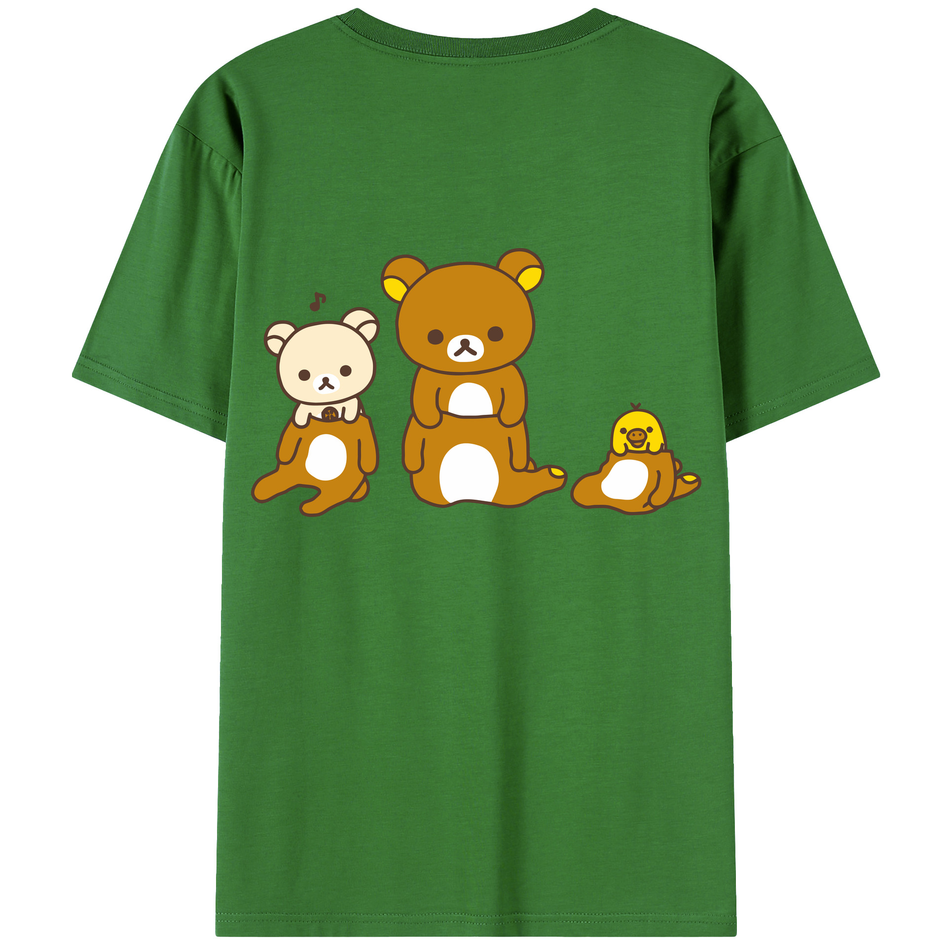 （画像用） リラックマ リラックマ キイロイトリ Rilakkuma Korilakkuma Kiiroitori レディース半袖Tシャツ(バックプリント)